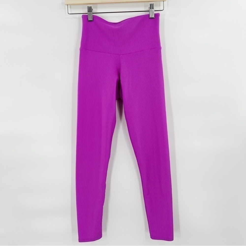 ONZIE purple high waisted ribbed workout tights size Xs